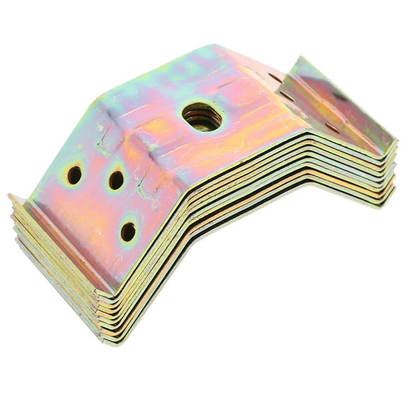 unbranded 10 Pcs Iron Corner Fitting Multi- Angle Joint Multifunction Brace Golden