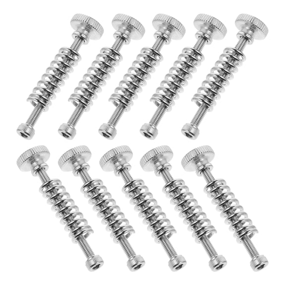 unbranded 10 Pcs Leveling Components Thread Hot Bed Spring Nut Knob 4.5x1cm Silver