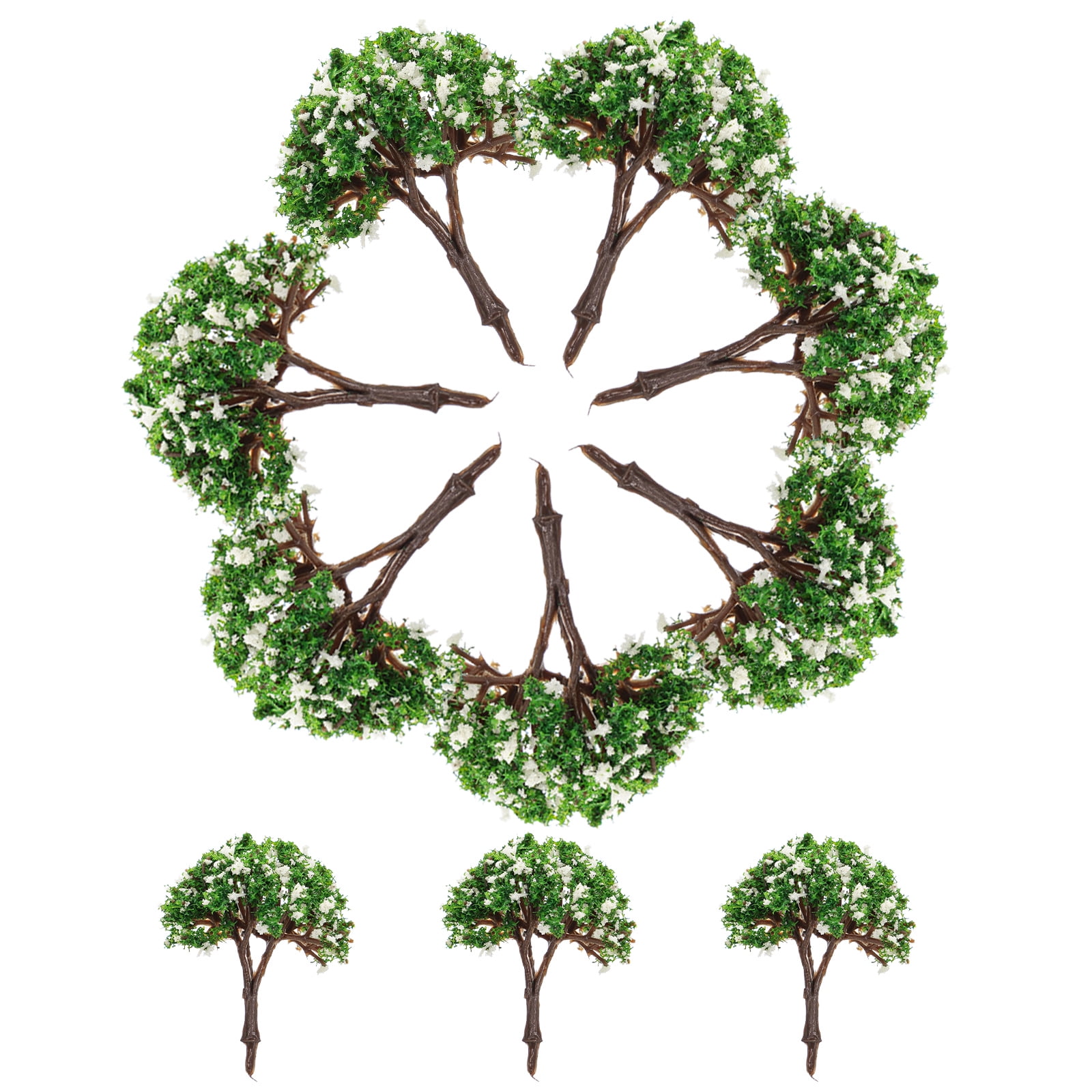 unbranded 10 Pcs Model Grass Mat Shrub Tree Model Miniature Tree ...