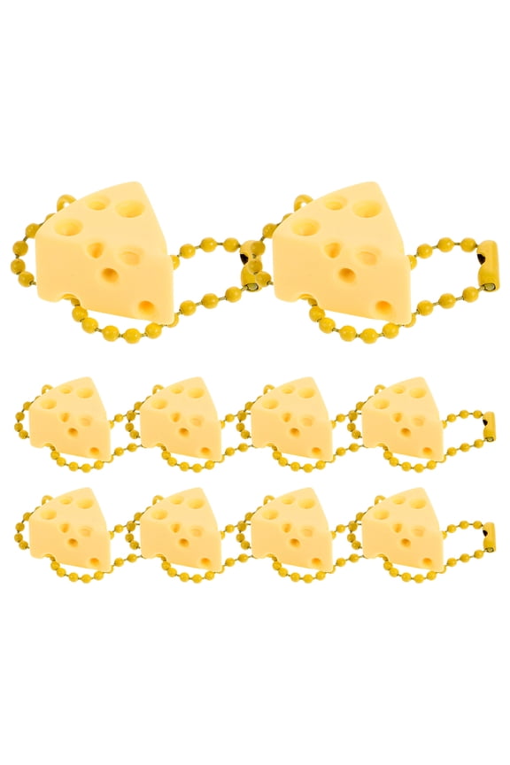 10 Pcs Necklace Novelty Keychains Cheese Ornaments Student Man