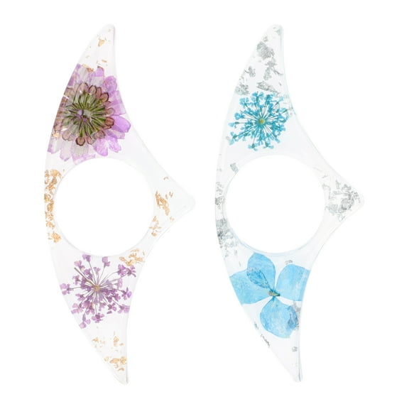 unbranded 10 Pcs Page Pressing Support Decorative Page Holder Clear Flower Bookmark (Random Color)