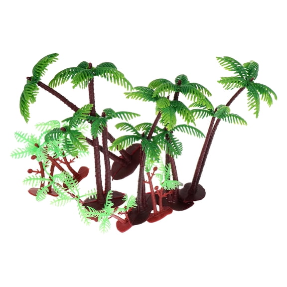 unbranded 10 Pcs Palm Trees for Cake Beach Topper Decorations Cupcake Green