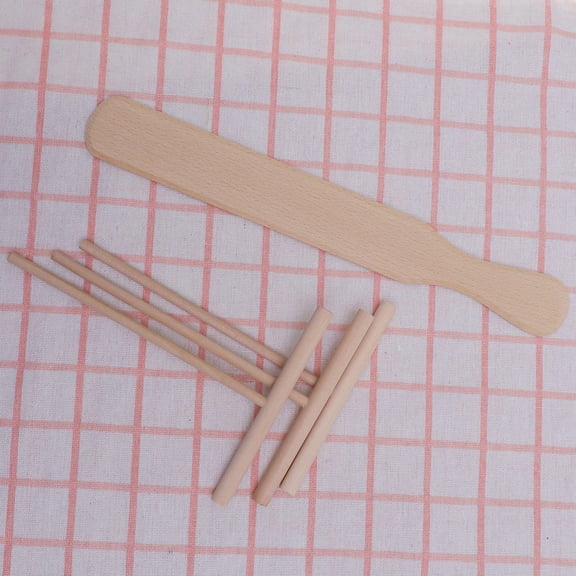 unbranded 10 Pcs Pancake Wooden Rake Spatula Cooking Scraper Tool Tools