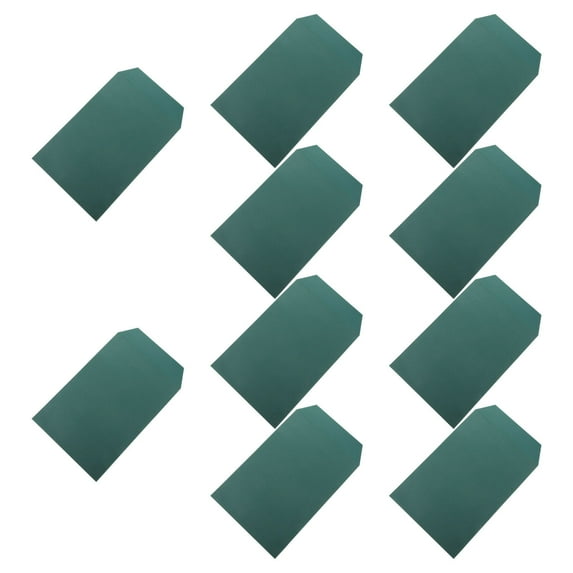 FONDOTIN Decorative Paper Envelopes Green 10Pcs 12.58X8.76X0.04In