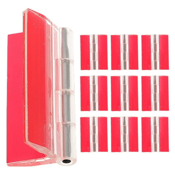 unbranded 10 Pcs Piano Hinge Self Locking Folding Adhesive Hinges Transparent