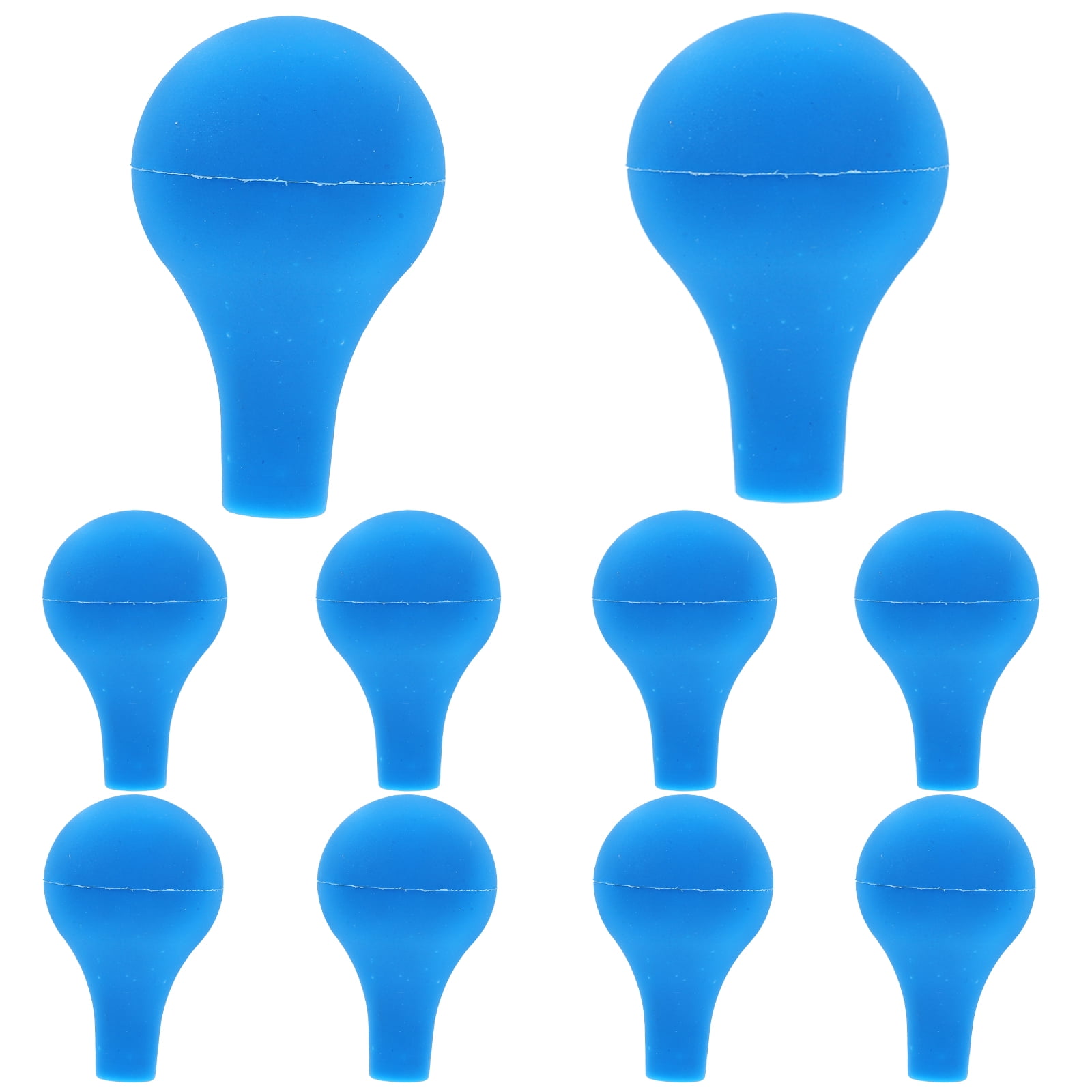 Blue Rubber Bulb for Dropper Pipettes Graduated Tube 10pcs Replacement ...
