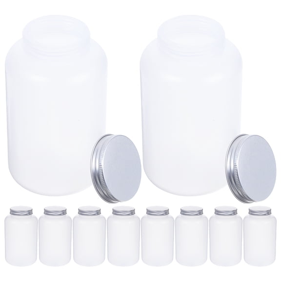 unbranded  10 Pcs Plastic Milk Container Mini with Lid Child Transparent