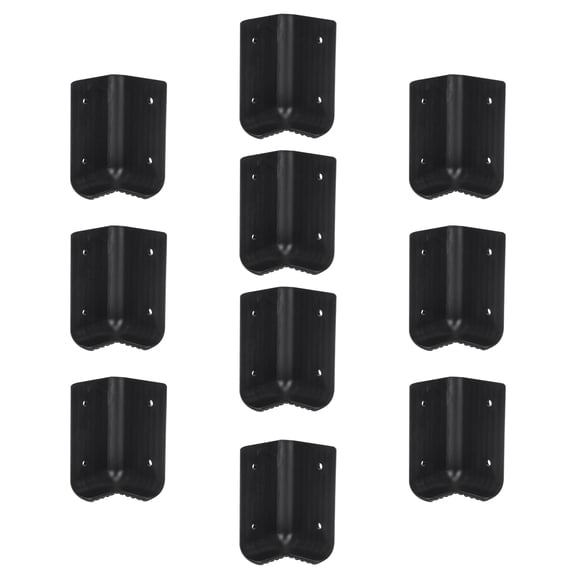 unbranded 10 Pcs Plastic Speaker Corner Protector Guard Door Stoppers Child Black