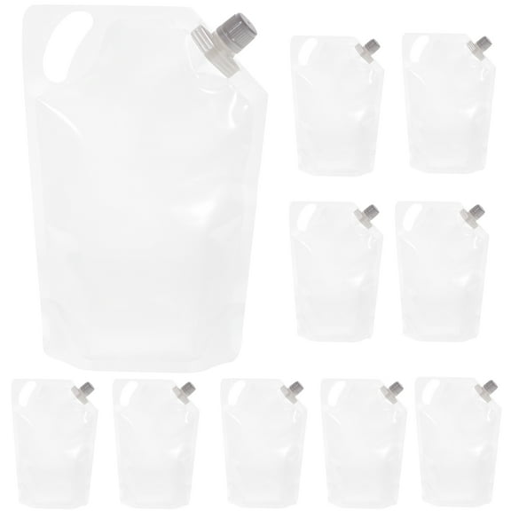 KALLORY Storage Bags Clear for Small Items 10Pcs 1L