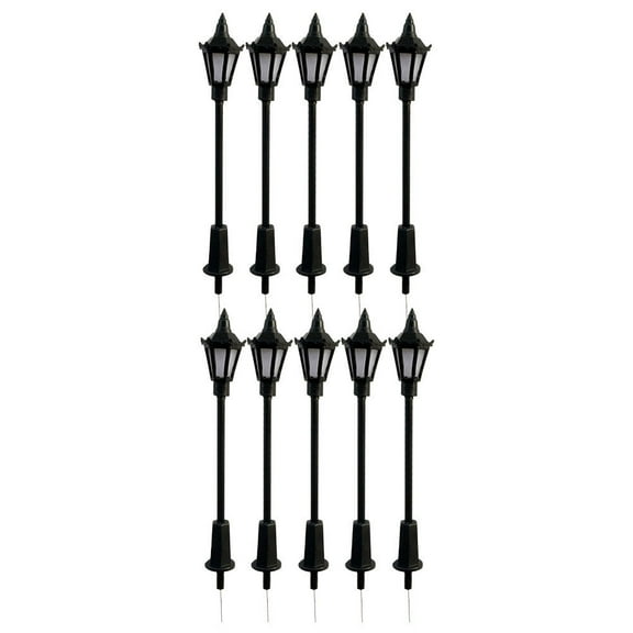 unbranded 10 Pcs Solar Street Light Model Street Lamp Models 10X1.5CM Black