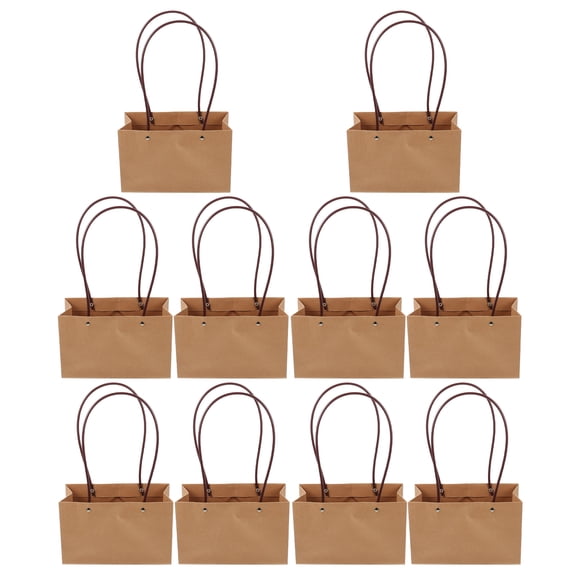 unbranded 10 Pcs Thickened Gift Bag Purse Bags for Storage Wrapping Khaki