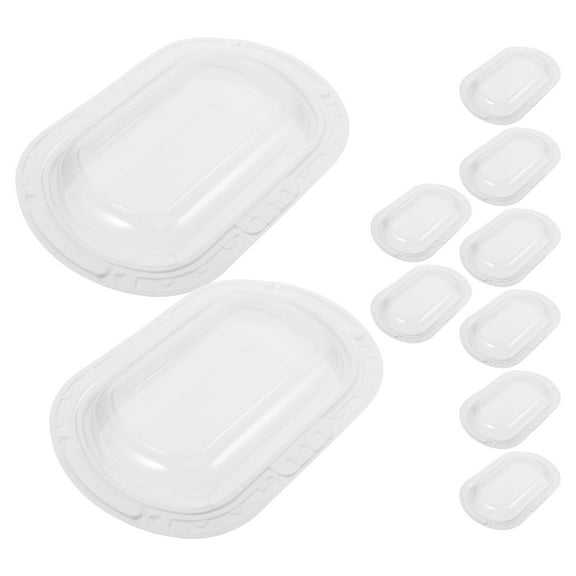 LITINKIMI Sandwich Containers Cake Carrier Box White Plastic 10Pcs Insulation for Groups