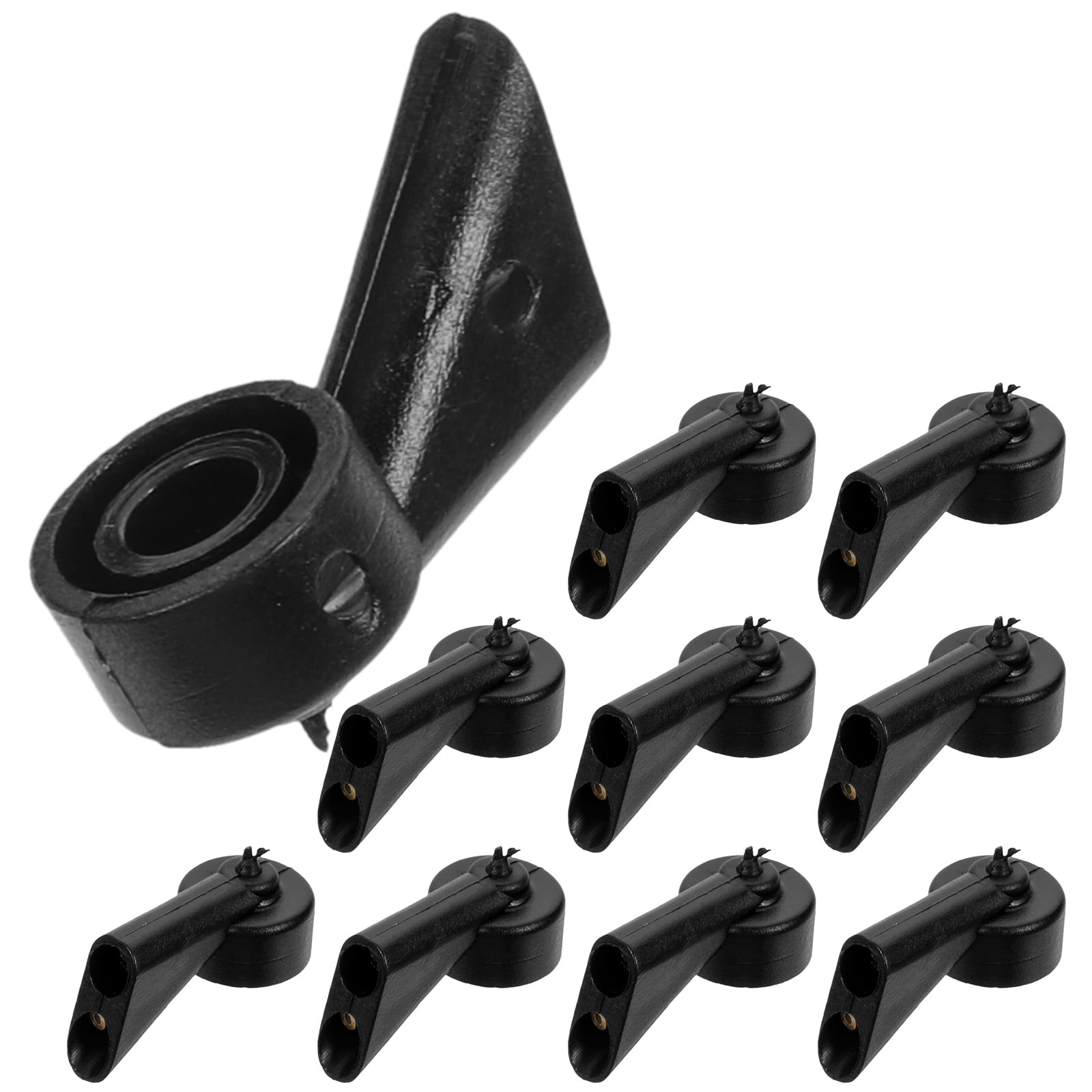 unbranded 10 Pcs Vacuum Rear Wiper Nozzle Windshield Washer Nozzle Kit 2.3X1.4X1CM Black