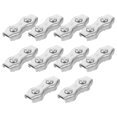 thumbnail image 1 of LITINKIMI Steel Cable Clamp Silver 10Pcs 1.93X0.71X0.59In 304 Stainless Steel, 1 of 8