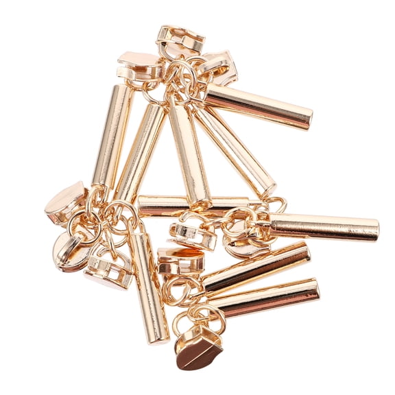 unbranded 10 Pcs Zipper Slider for DIY Zipper Pull Gym Bag Accessories 5X1.3X0.5cm Golden