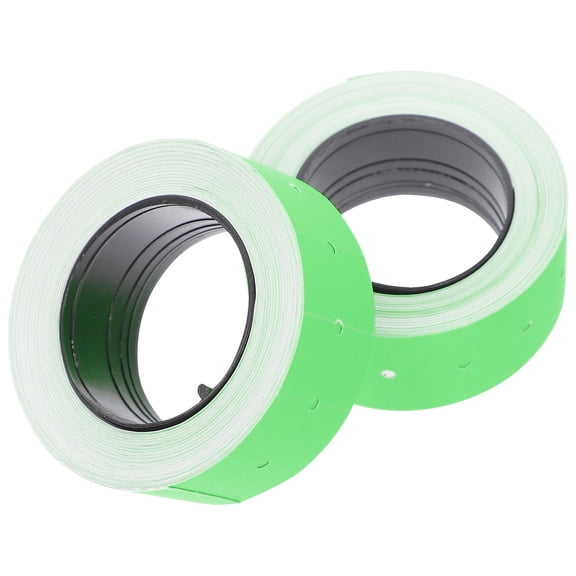 unbranded 10 Rolls Price Tag Paper Dot Total Labels for Printer Nail Stickers Glue Tape Green