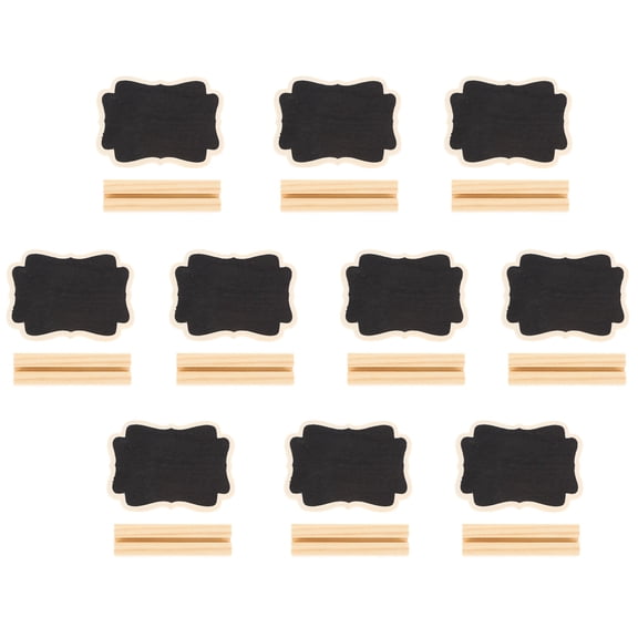 unbranded 10 Sets Bill Boards Small Blackboard Mini Chalkboard Desktop Decoration 8.8X7cm