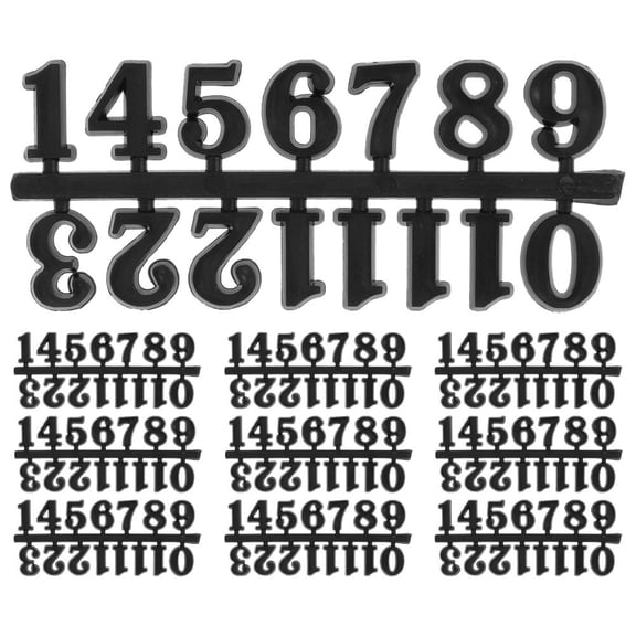 OFFIGAM Creative Clock Number Kit Black Plastic for Home Decor 10Sets