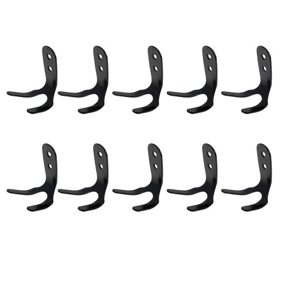 unbranded 10 Sets Drywall Gold U-hook Stylish Wall Hook 5.3x4.3cm Black