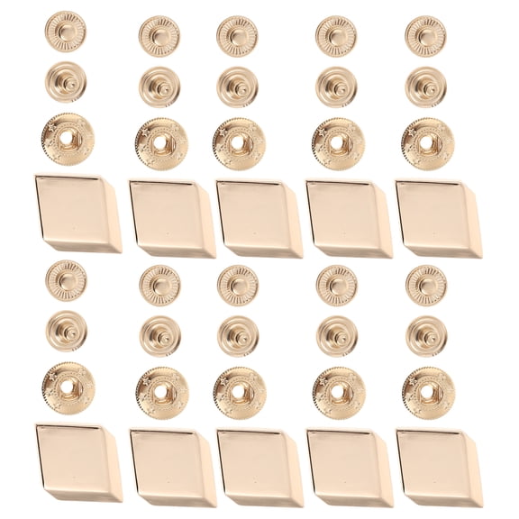 unbranded 10 Sets Fastener Button Press Studs 3.5X2.5X0.8CM Golden