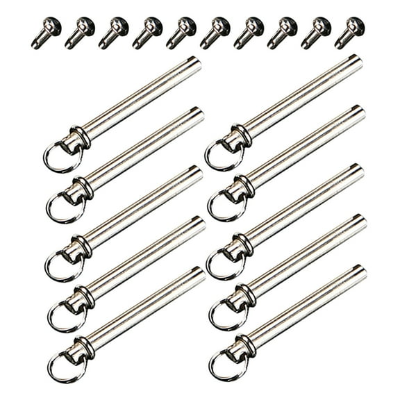 unbranded  10 Sets Solid Shaft Rivet Hand Fan Repairing Accessory Silver