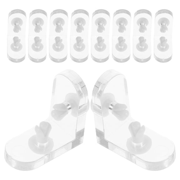 FONDOTIN Acrylic Corner Brackets 10 Sets for Shelving, Furniture, and Projects, and Easy to Install