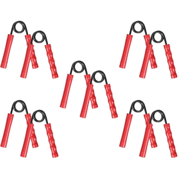 SKISUNO Red Spring Steel Hand Grip Strengthener for Fitness Finger Trainer 10Pcs