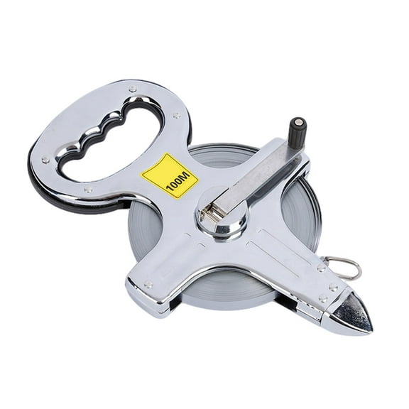 Multipurpose Measuring Tape with Stainless Steel for Precise Measurement 100m Silver Ideal for