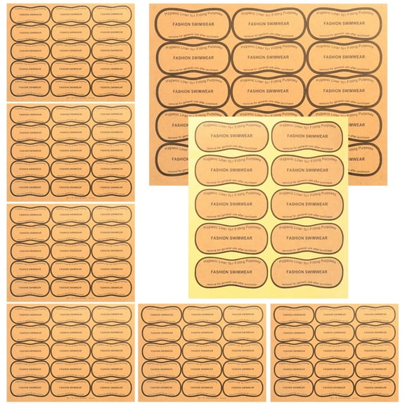 unbranded 100 Pcs Adhesive Protective Decal For Swimwear Sticker Custom Stickers Label White Labels