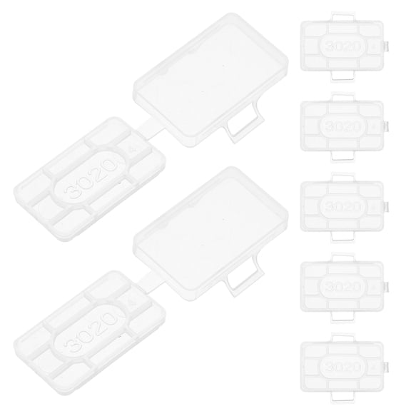 KHBUAB Cable Label Holder Case White Plastic for Electric Wire 100Pcs