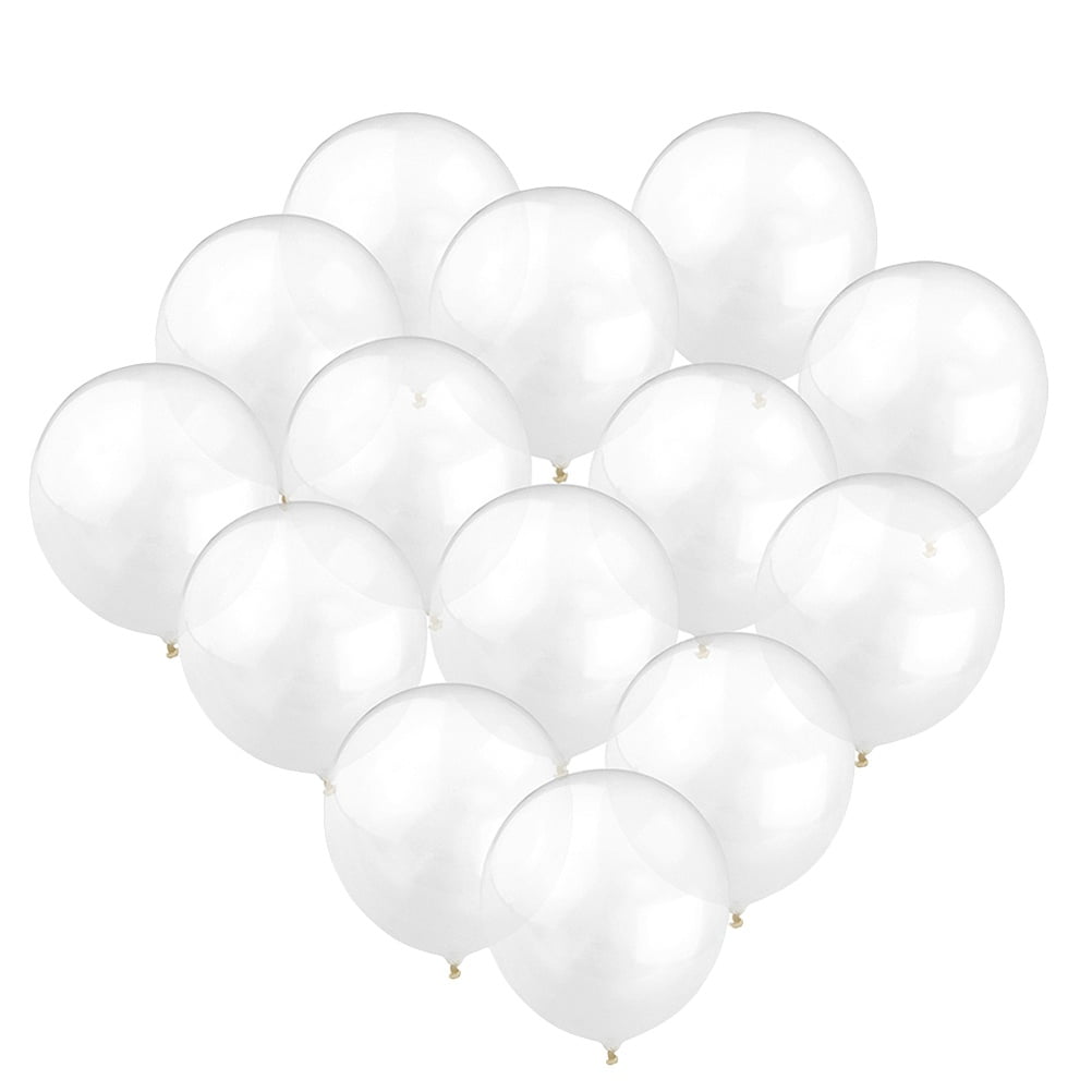 unbranded  100 Pcs Birthday Latex Balloon Pearl White Balloons Decoration Hollow Decorations