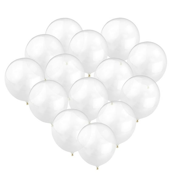 unbranded  100 Pcs Birthday Latex Balloon Pearl White Balloons Decoration Hollow Decorations
