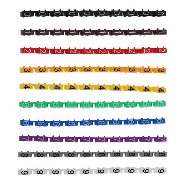 Clip on Cable Markers for Identification Assorted Color Plastic Bright and Durable 100 Pieces