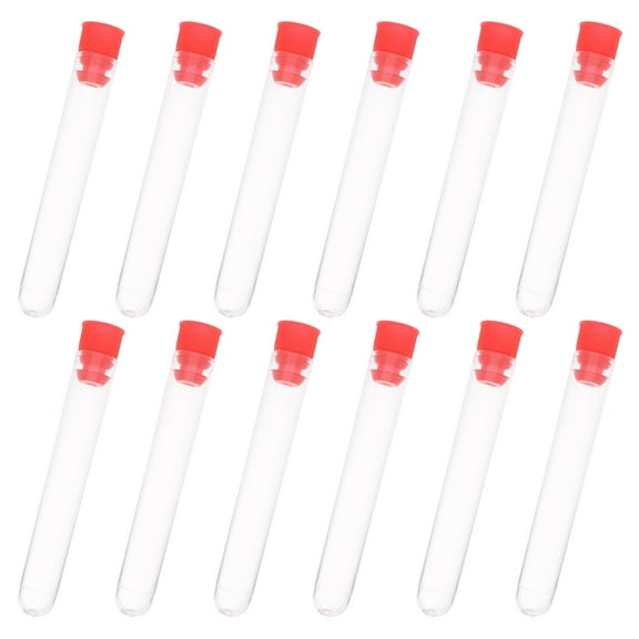 100 Pcs Candy Storage Tubes with Airtight Caps, Clear Plastic Jars for Candy, Snacks, and Small Item Organization