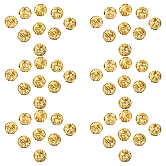 YSNOOWE 100Pcs Locking Pin Backs Brass Butterfly Clasp for Jewelry and Craft Use