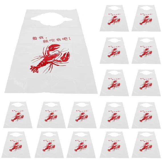 unbranded 100 Pcs Crab Bibs Pour Lobster Men and Women Newborn