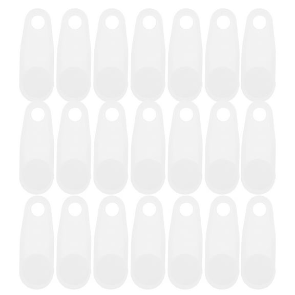 unbranded 100 Pcs Drapery Ring Glide Tape Curtain Rod Hooks for Drapes White