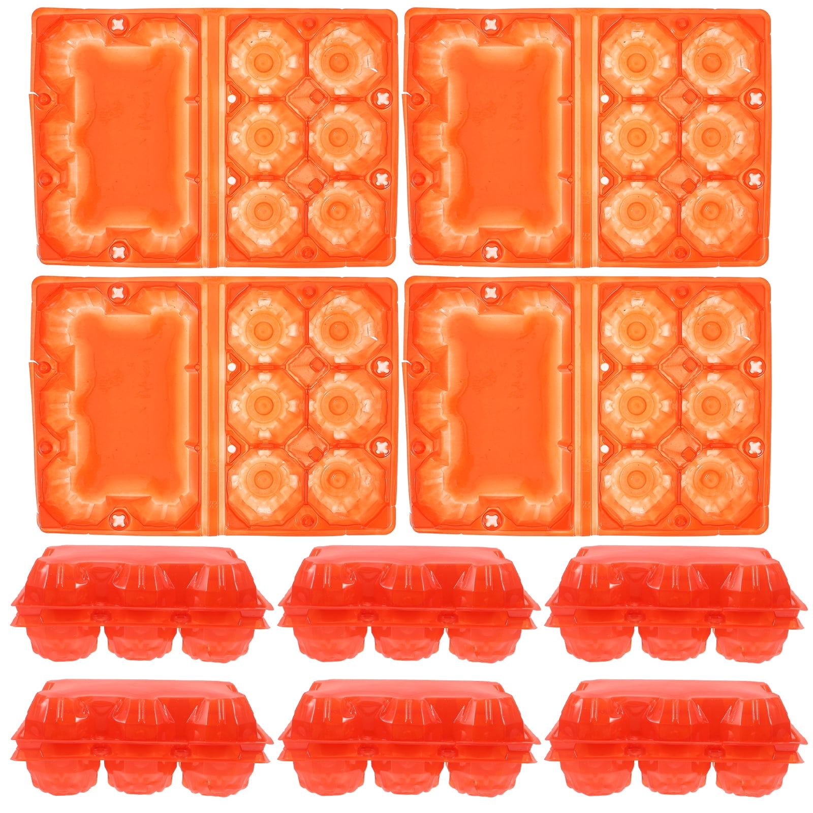 KHBUAB 100Pcs Red Plastic Egg Container for Packing Practical Egg Storage Holder