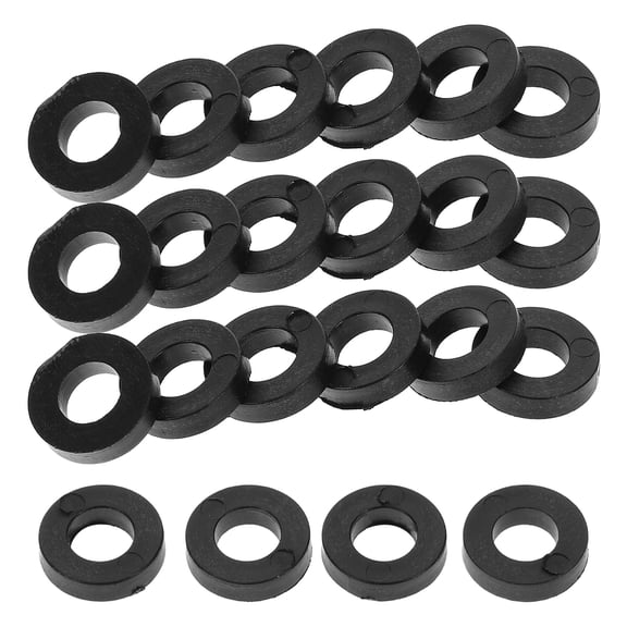 FONDOTIN 100Pcs Black Plastic Flat Drum Washers for Drum Kits, , Practice Sessions, and Lightweight