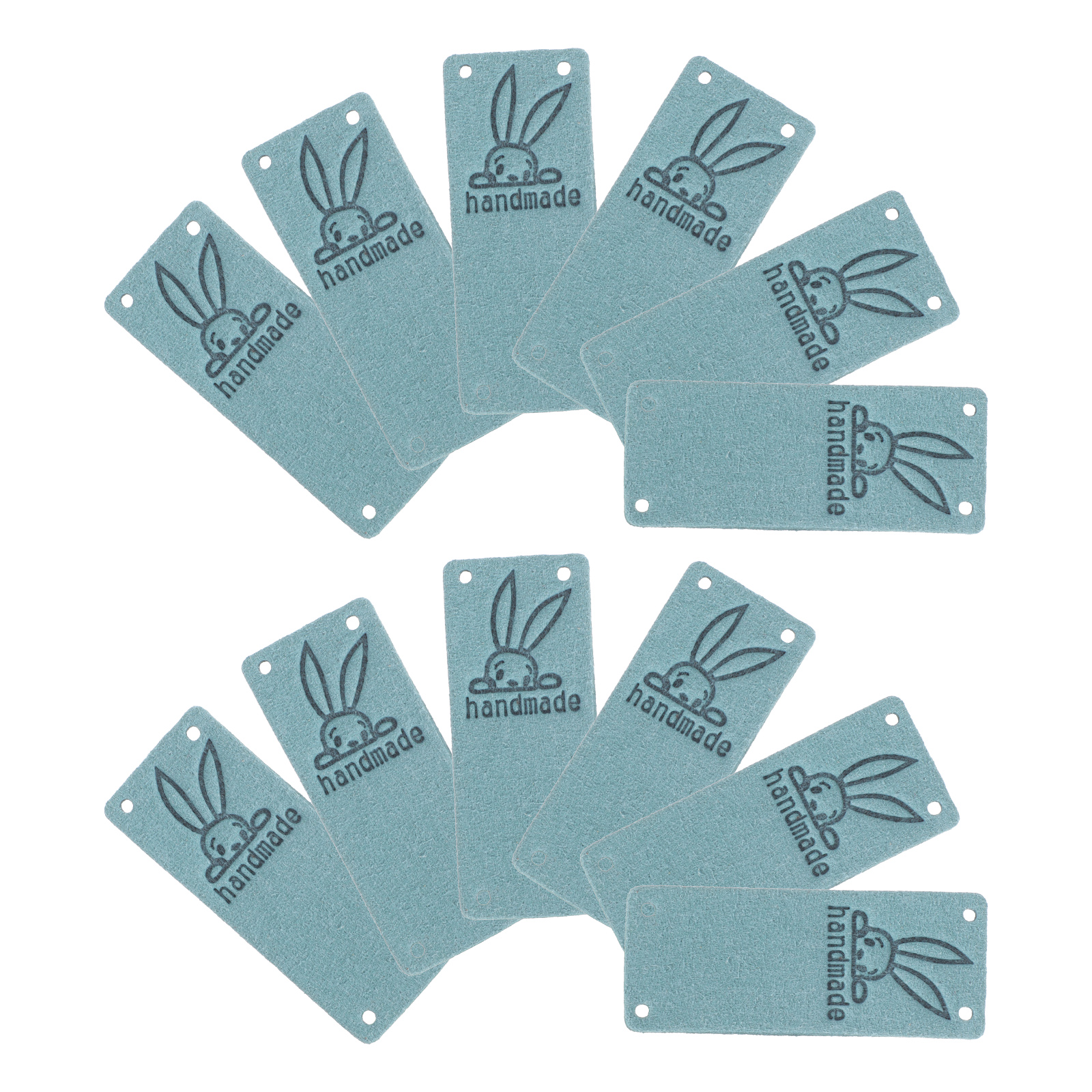 unbranded 100 Pcs Garment Tag Rabbit Pattern DIY Embossed Label Sew ...