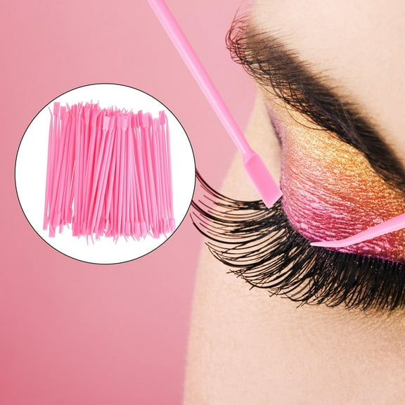 unbranded 100 Pcs Hot Eyelash Stick Heated Eyelashes Extensions Tools Pink