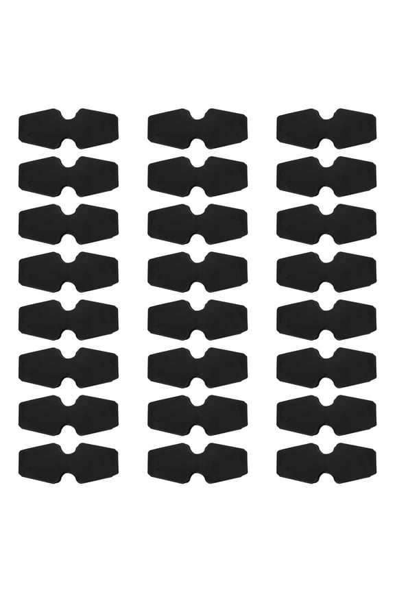 100 Pcs Double Keychain Display Card Jewelry Showcase Cards Black Necklace