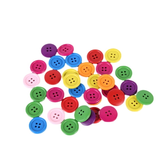 FELTECHELECTR Round Sewing Buttons Random Color 100Pcs 0.6x0.6x0.2In