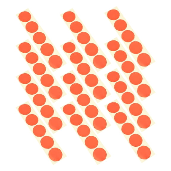 unbranded  100 Pcs Label Stickers Gift Bag Red Notary Seals Point Orange