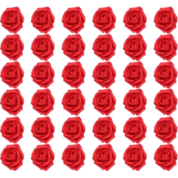HOOWIFFY Flowers Fake Artificial Rose Flowers PE Water-free Women Decoration 100 Pcs
