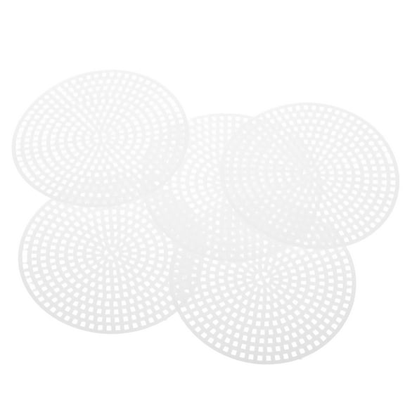 Worgeous Plastic Canvas Sheets for DIY Use Transparent Round Mesh Sheets for Bag Weaving and Crochet Projects 100pcs