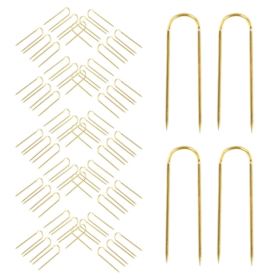LITINKIMI Curved Sewing Needles Golden Metal 50Set 0.9In