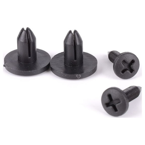 unbranded  100 Pcs Push Clips Pore Cleaner T30 Light Bulb Suit Bumper Work Black