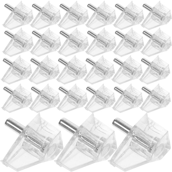 HEALEEP 100Pcs Transparent Shelf Support Pegs Durable Stable Bracket Pegs for Cabinet Furniture