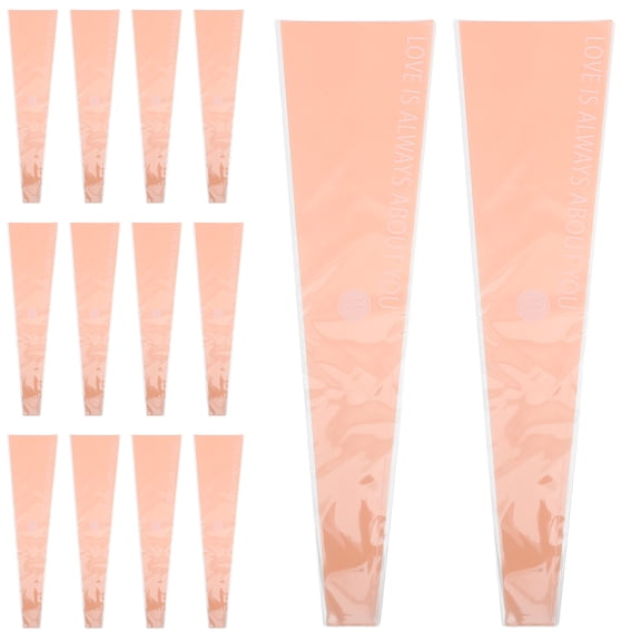 unbranded 100 Pcs Single Rose Cellophane Sleeves Bouquet Package